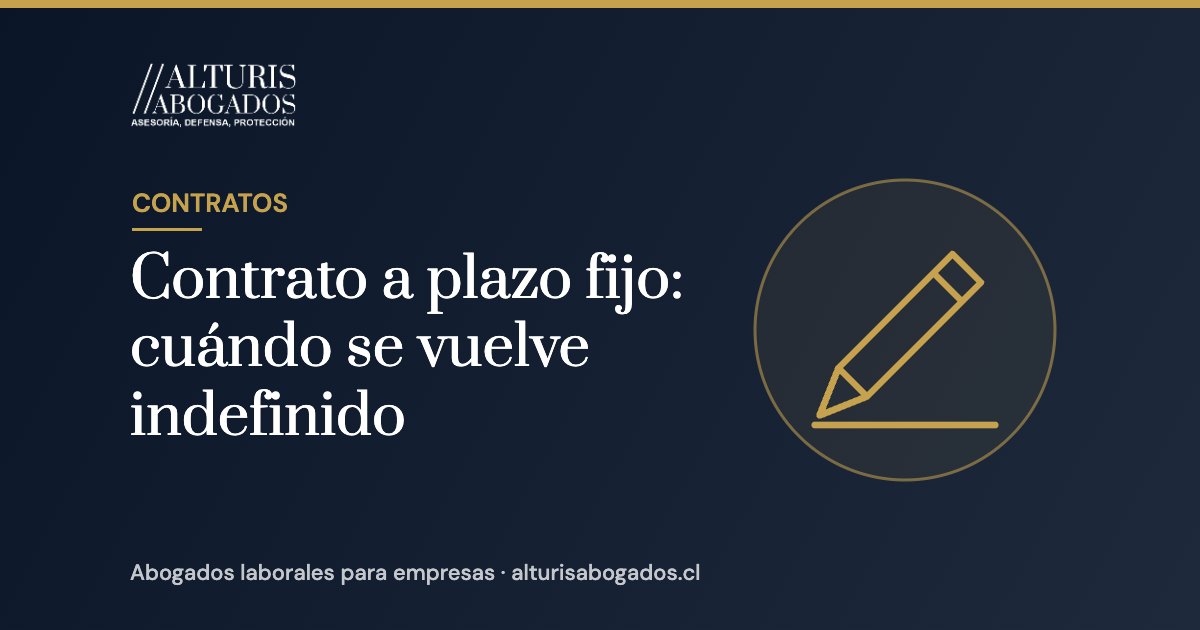 Contrato a plazo fijo: cuándo se vuelve indefinido | Alturis Abogados