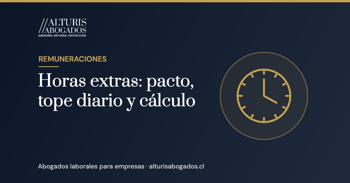 Horas extras: pacto, tope diario y cálculo | Alturis Abogados